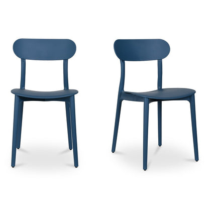 Moes Home - Kent Outdoor Dining Chair Navy - Set of 2 - QX-1017-46 view 1