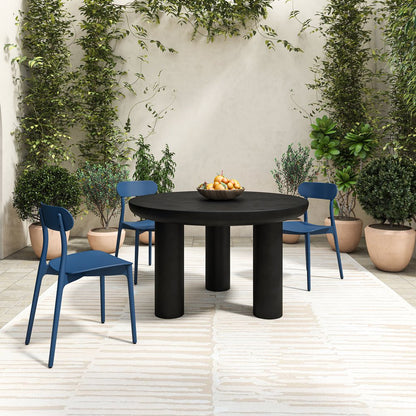 Moes Home - Kent Outdoor Dining Chair Navy - Set of 2 - QX-1017-46 view 8