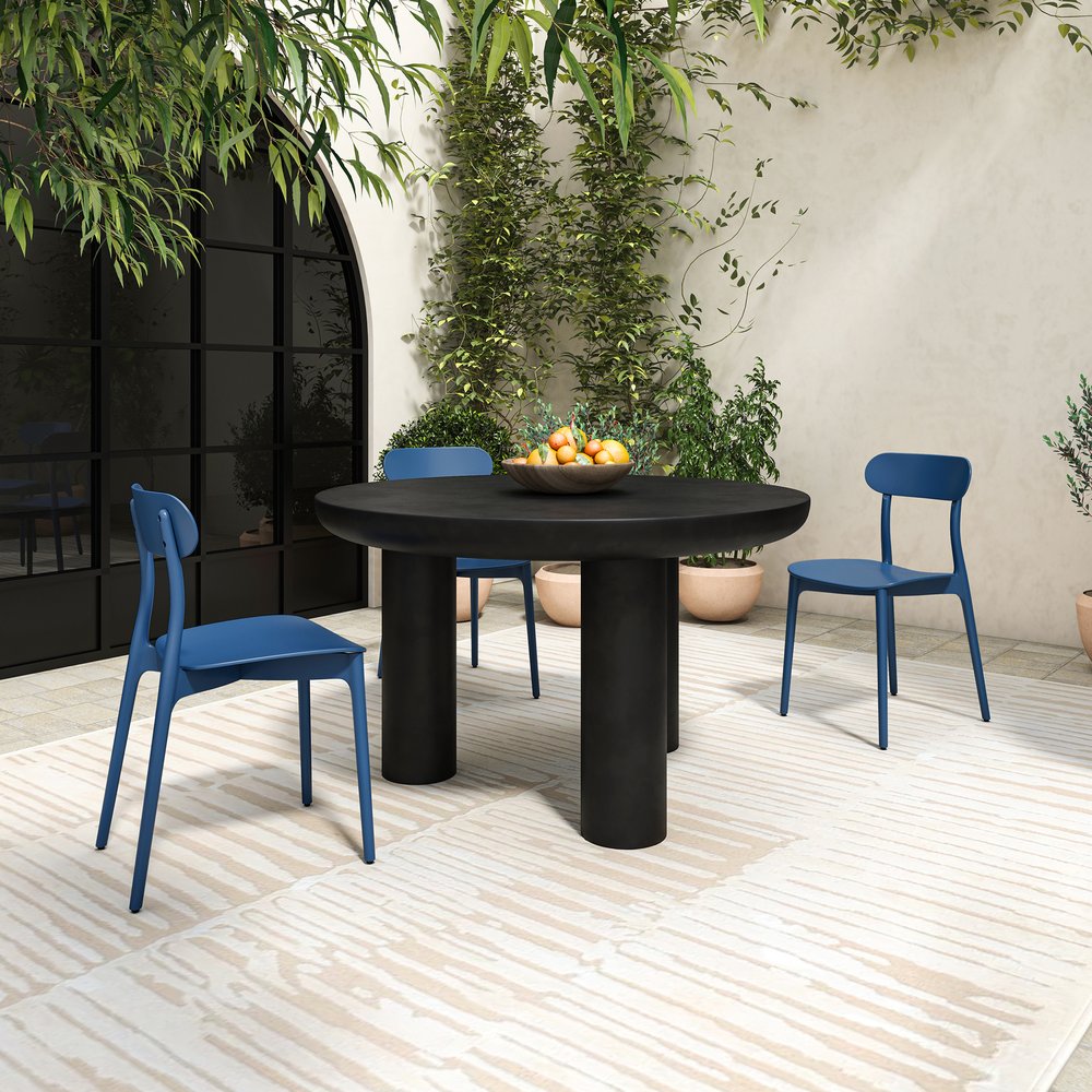 Moes Home - Kent Outdoor Dining Chair Navy - Set of 2 - QX-1017-46 view 9