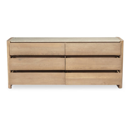 Moes Home - Lane 6 Drawer Dresser Natural - RP-1069-24 view 2