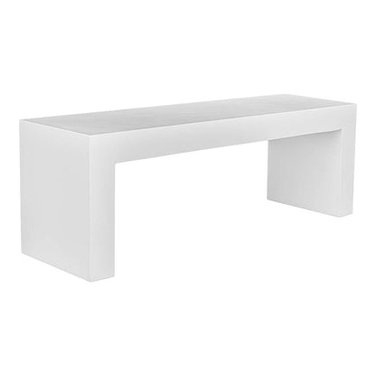 Moes Home - Lazarus Outdoor Bench White - BQ-1005-18 veiw 2
