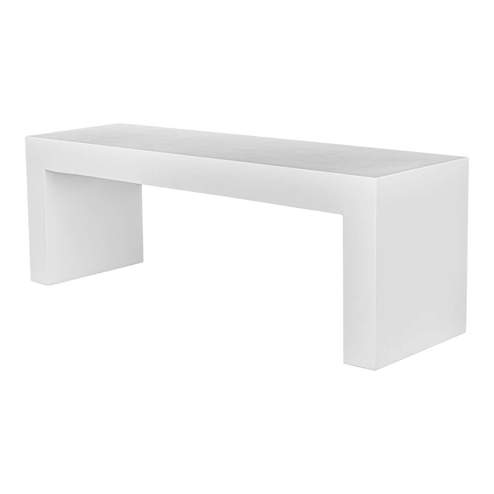 Moes Home - Lazarus Outdoor Bench White - BQ-1005-18 veiw 4