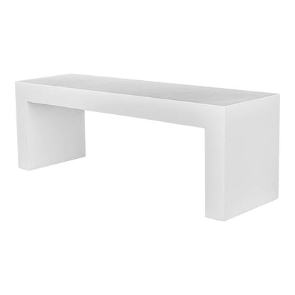 Moes Home - Lazarus Outdoor Bench White - BQ-1005-18 veiw 4