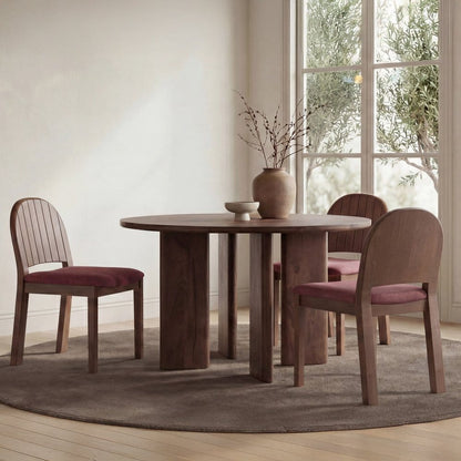 Moes Home - Lia Round Dining Table Dark Brown - DR-1332-20 view 9