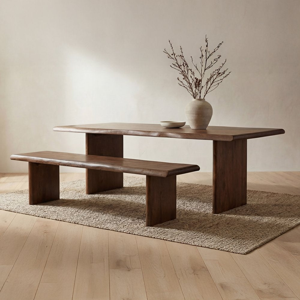 Moes Home - Lila Dining Bench Large Brown - BB-1037-03-0 view 8