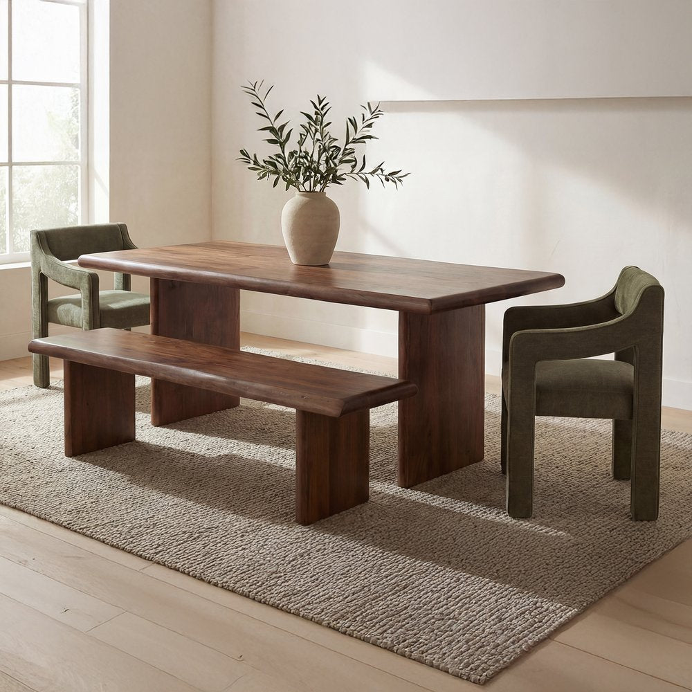 Moes Home - Lila Dining Bench Large Brown - BB-1037-03-0 view 9