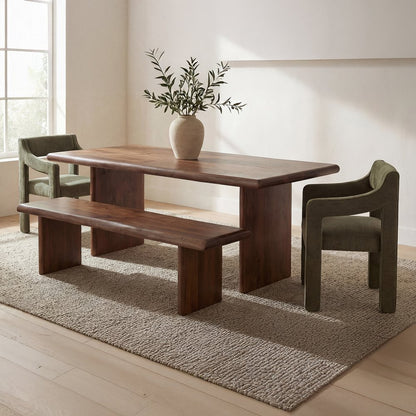 Moes Home - Lila Dining Bench Large Brown - BB-1037-03-0 view 9