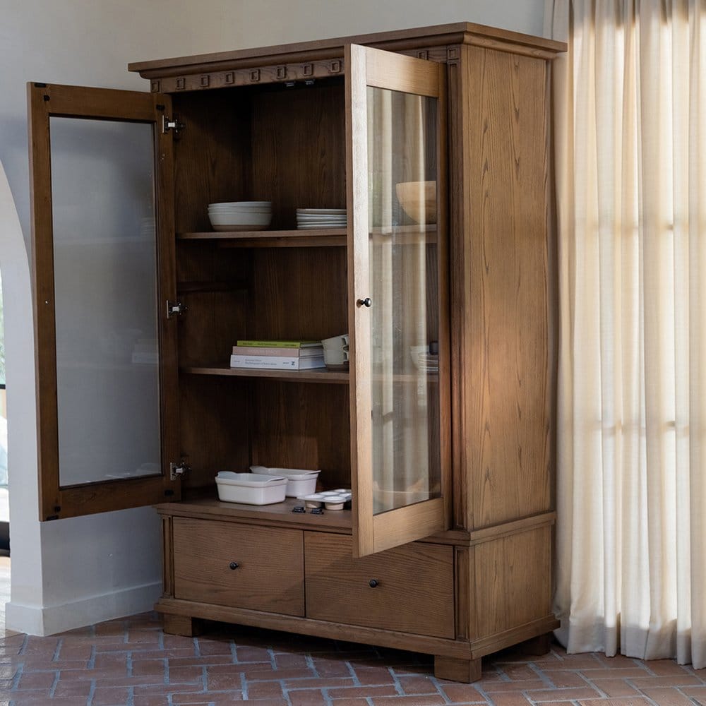 Moes Home - Lillian Tall Cabinet Brown - EM-1018-03-0 view 14