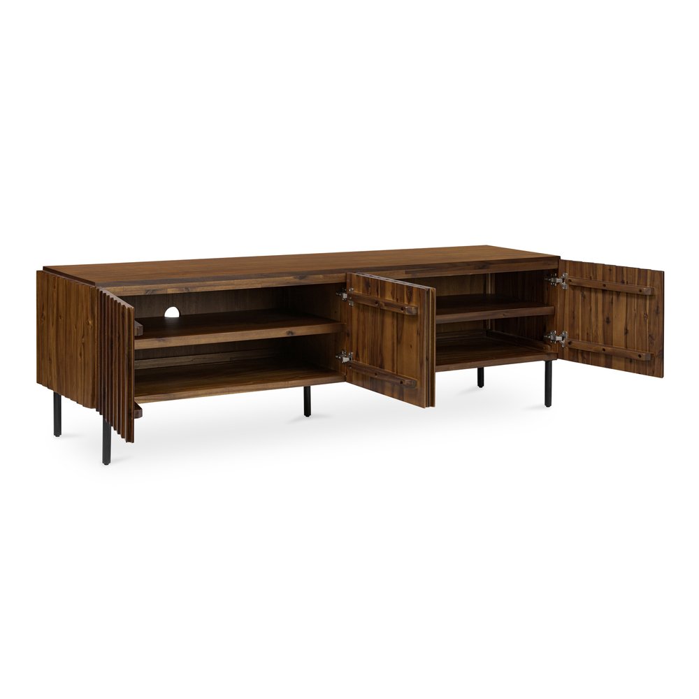 Moes Home - Lincoln Media Cabinet Brown - JU-1011-03 view 4