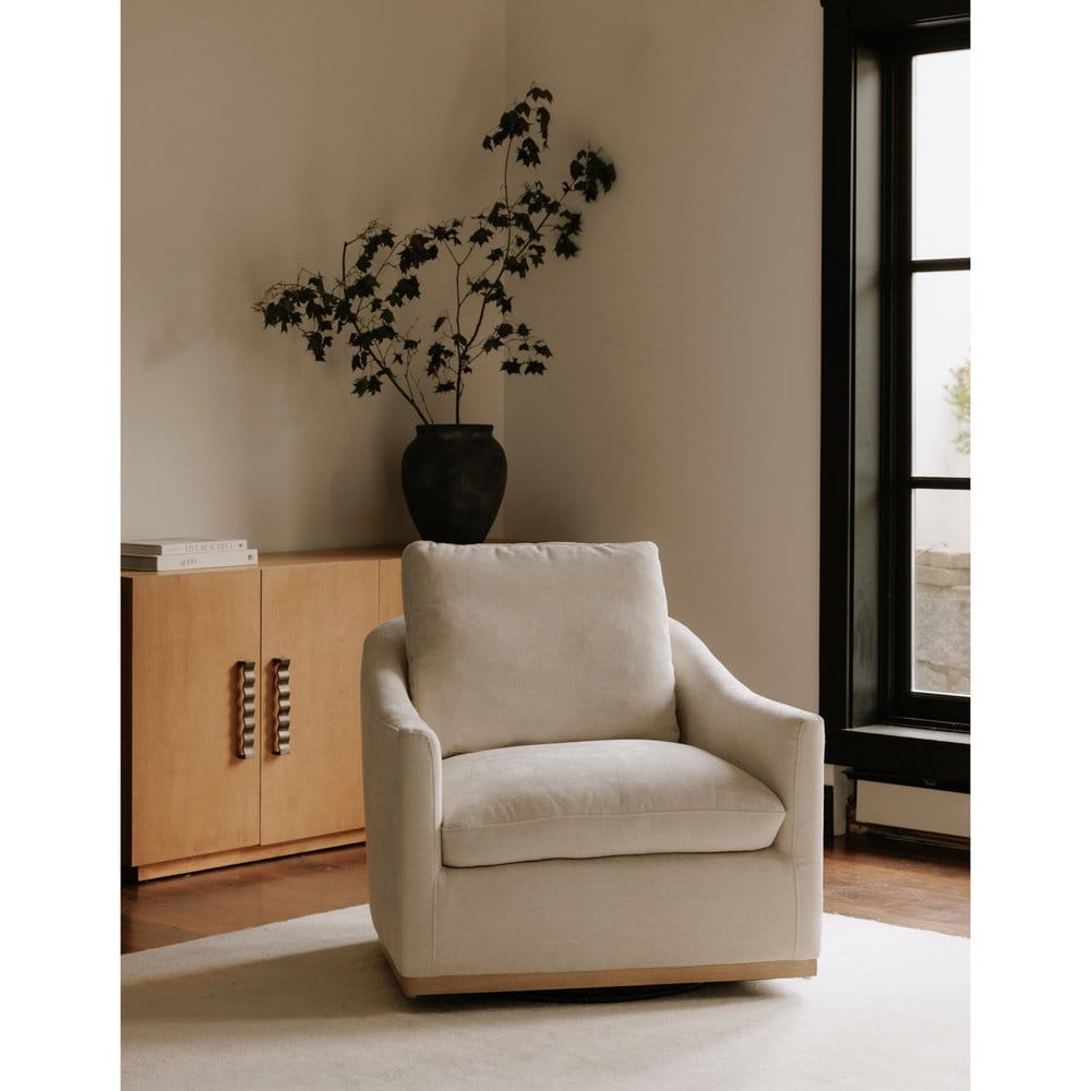 Moes Home - Linden Swivel Chair Soft Beige - KQ-1029-34-USA view 3