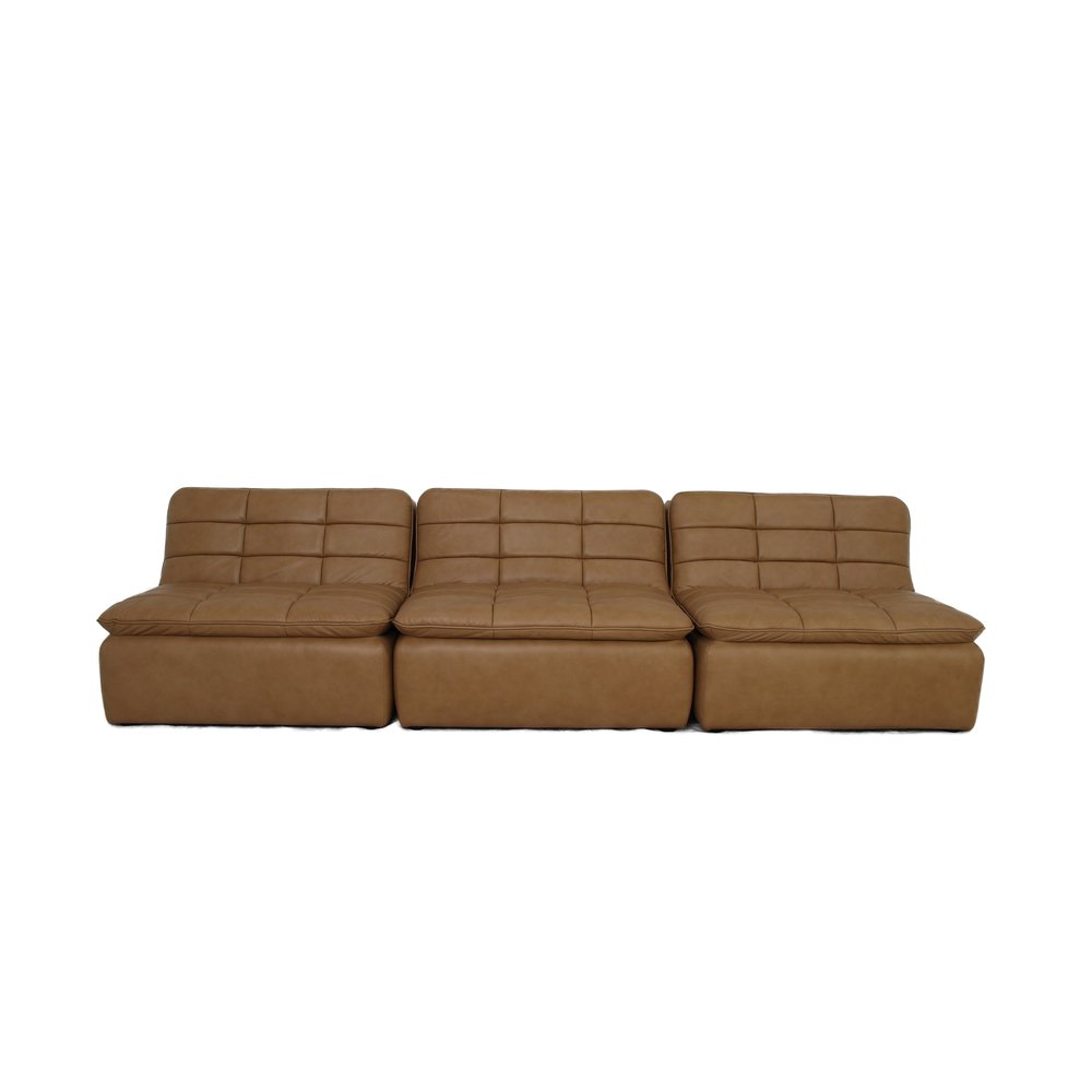 Moes Home - Lino Armless Modular Sofa Tan Leather - XQ-1028-40 view 1
