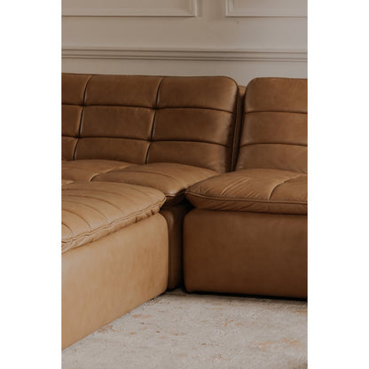 Moes Home - Lino Armless Modular Sofa Tan Leather - XQ-1028-40 view 8