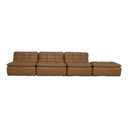 Moes Home - Lino Lounge Modular Sectional Tan Leather - XQ-1029-40 view 1