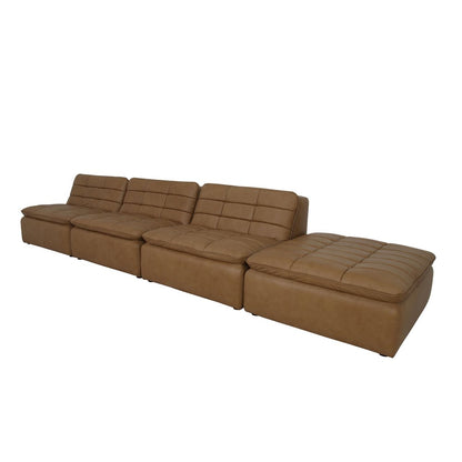 Moes Home - Lino Lounge Modular Sectional Tan Leather - XQ-1029-40 view 6