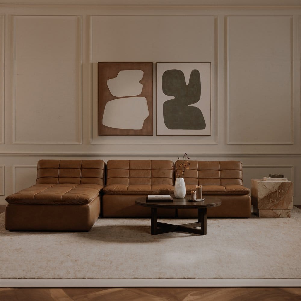 Moes Home - Lino Lounge Modular Sectional Tan Leather - XQ-1029-40 view 10