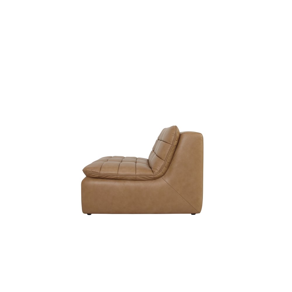 Moes Home - Lino Slipper Chair Tan Leather - XQ-1026-40 view 3