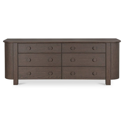 Moes Home - Loren 6 Drawer Dresser Dark Brown - EF-1018-20 view 1