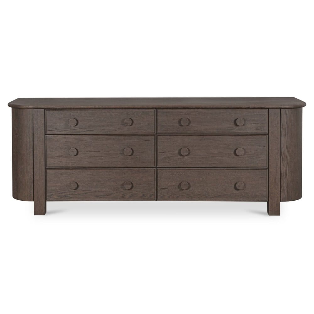 Moes Home - Loren 6 Drawer Dresser Dark Brown - EF-1018-20 view 2