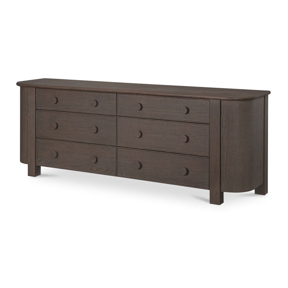 Moes Home - Loren 6 Drawer Dresser Dark Brown - EF-1018-20 view 6
