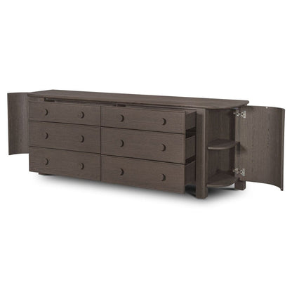 Moes Home - Loren 6 Drawer Dresser Dark Brown - EF-1018-20 view 7