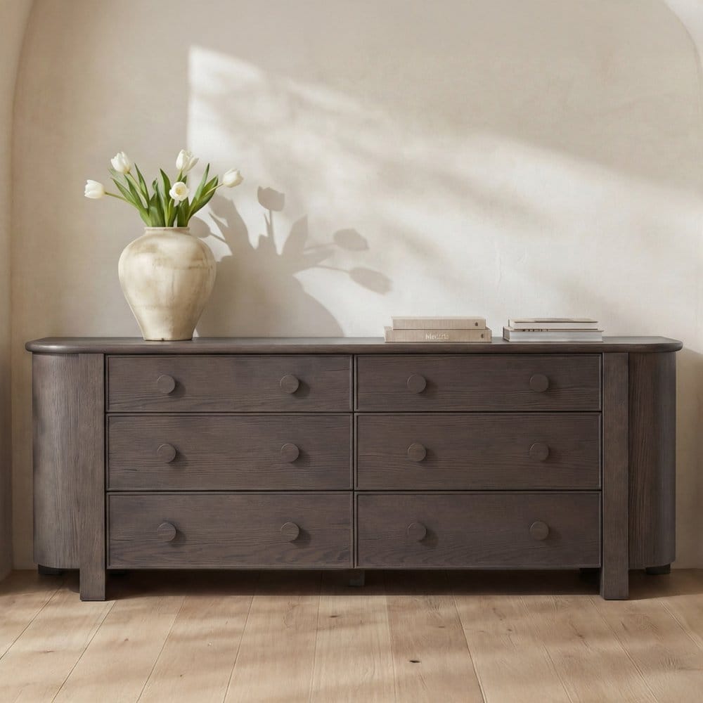 Moes Home - Loren 6 Drawer Dresser Dark Brown - EF-1018-20 view 11