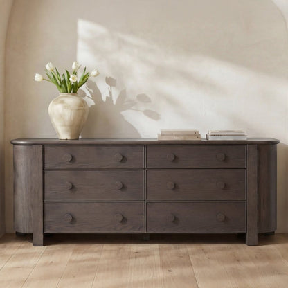 Moes Home - Loren 6 Drawer Dresser Dark Brown - EF-1018-20 view 11