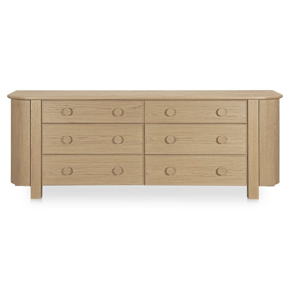 Moes Home - Loren 6 Drawer Dresser Natural - EF-1018-24 view 2
