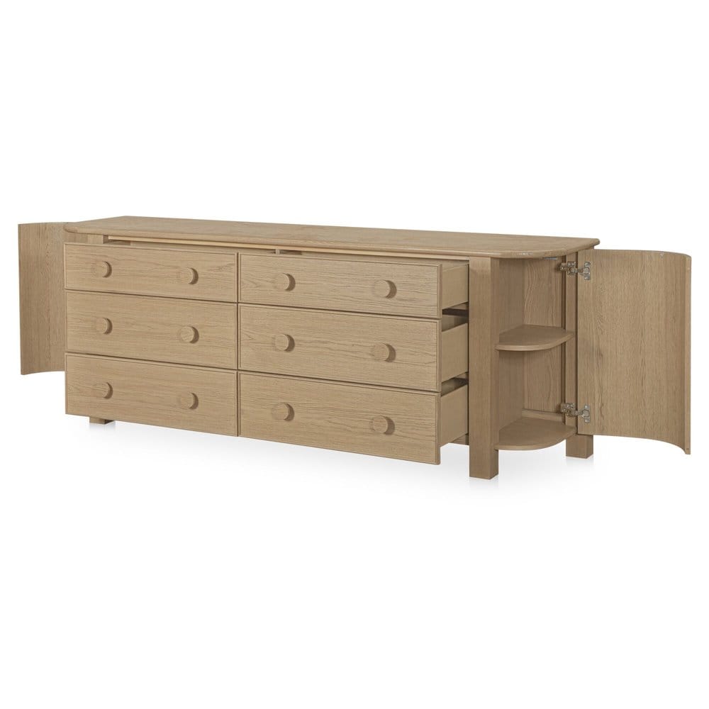 Moes Home - Loren 6 Drawer Dresser Natural - EF-1018-24 view 6