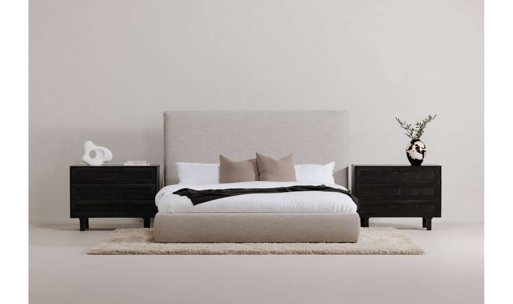 Moes Home - Luzon King Bed Tall Headboard Light Grey - RN-1149-40-0 veiw 6