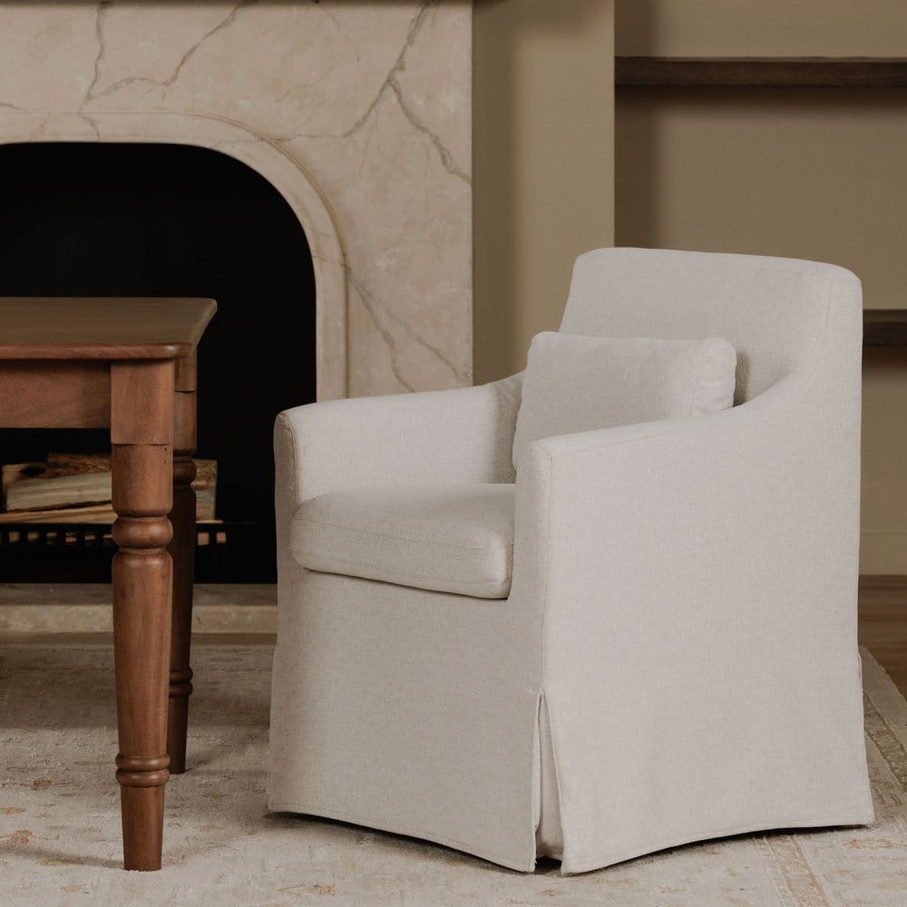 Moes Home - Lydia Slipcover Dining Chair Beige - OA-1051-34 view 9