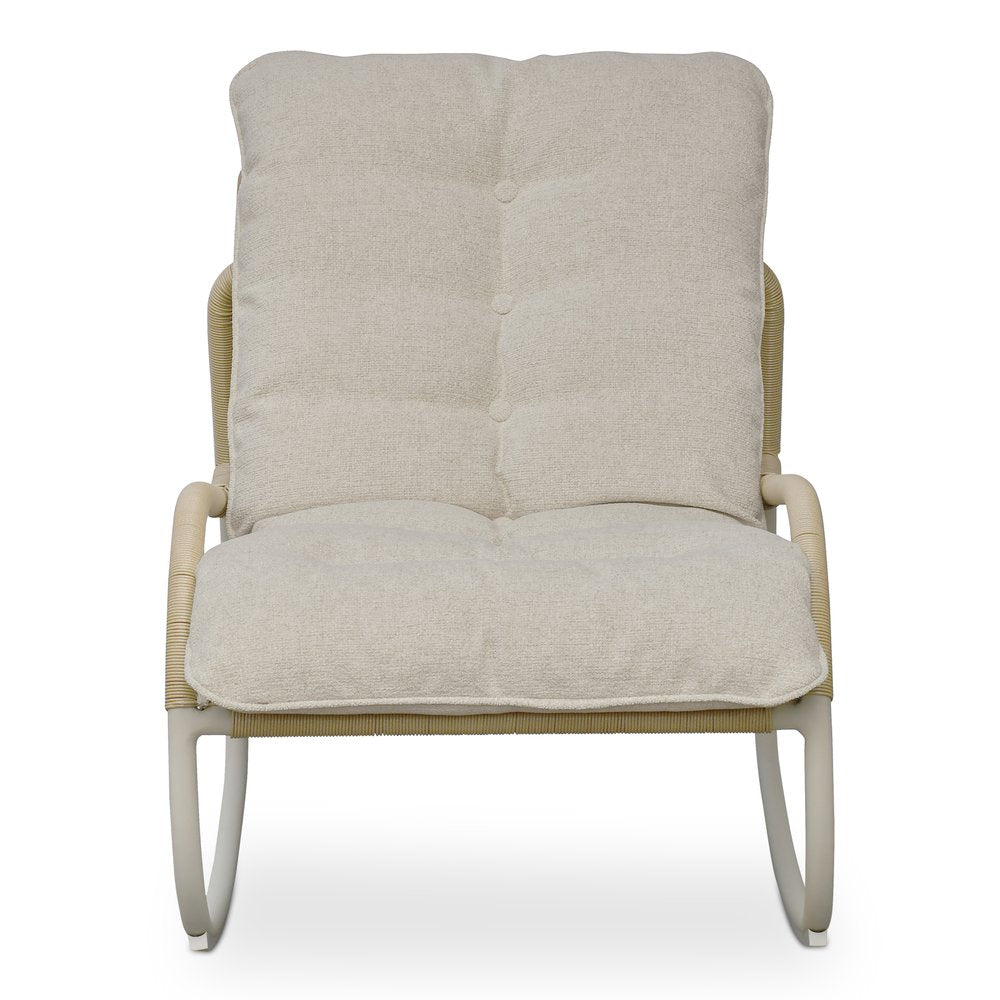 Moes Home - Lyra Outdoor Rocking Chair Beige - GE-1002-34 view 1
