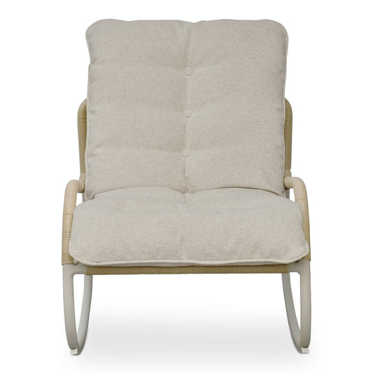 Moes Home - Lyra Outdoor Rocking Chair Beige - GE-1002-34 view 1