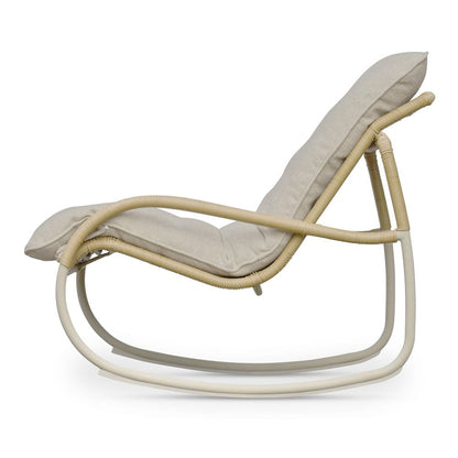 Moes Home - Lyra Outdoor Rocking Chair Beige - GE-1002-34 view 4