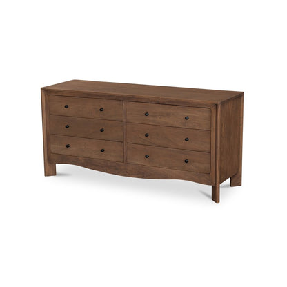 Moes Home - Mabel 6 Drawer Dresser Dark Brown - LX-1086-20 view 6