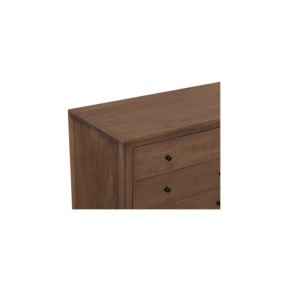 Moes Home - Mabel 6 Drawer Dresser Dark Brown - LX-1086-20 view 8