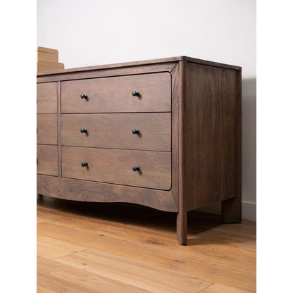 Moes Home - Mabel 6 Drawer Dresser Dark Brown - LX-1086-20 view 11