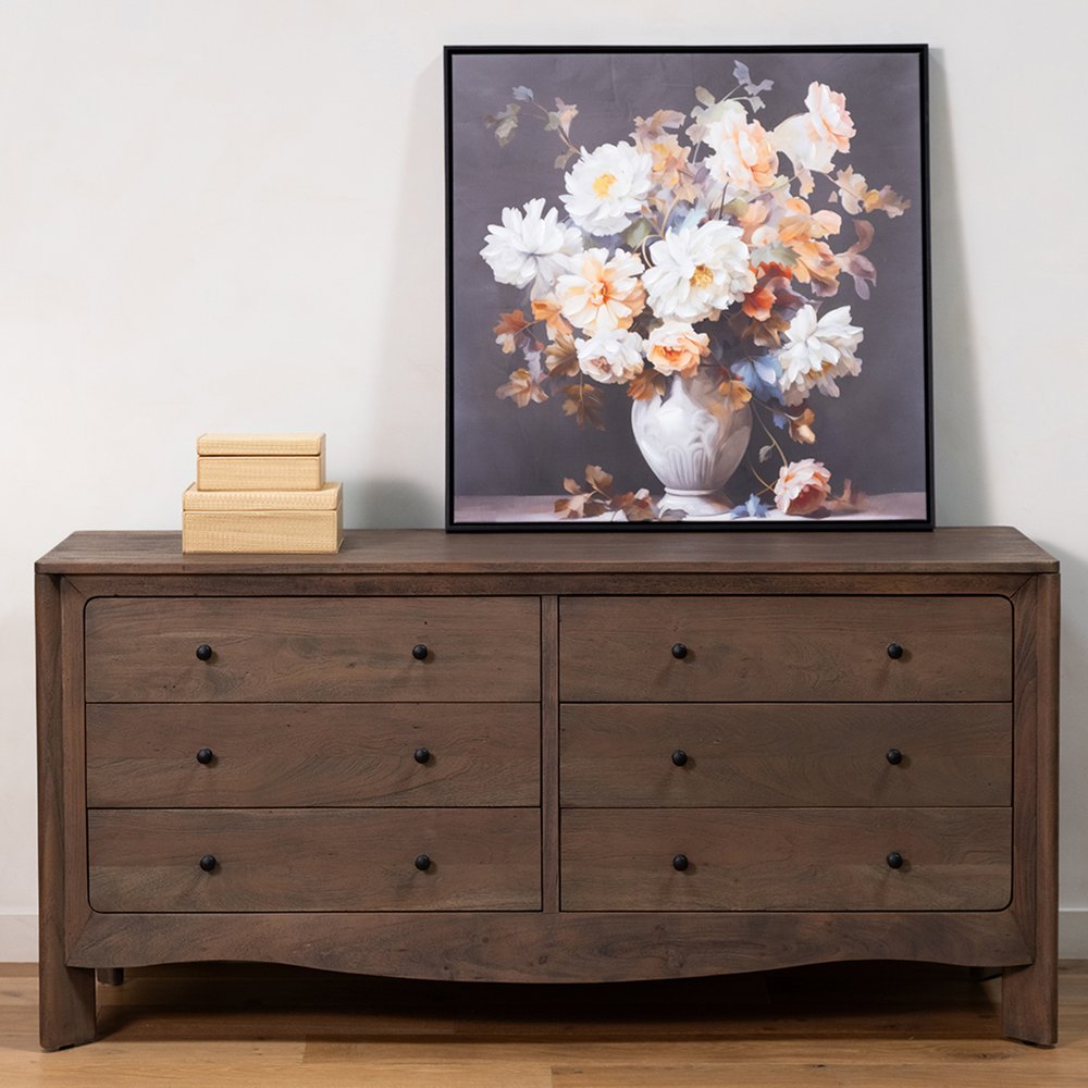 Moes Home - Mabel 6 Drawer Dresser Dark Brown - LX-1086-20 view 14