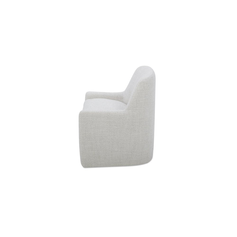 Moes Home - Maisie Rolling Dining Chair Flecked Oat - KQ-1045-34-USA view 3