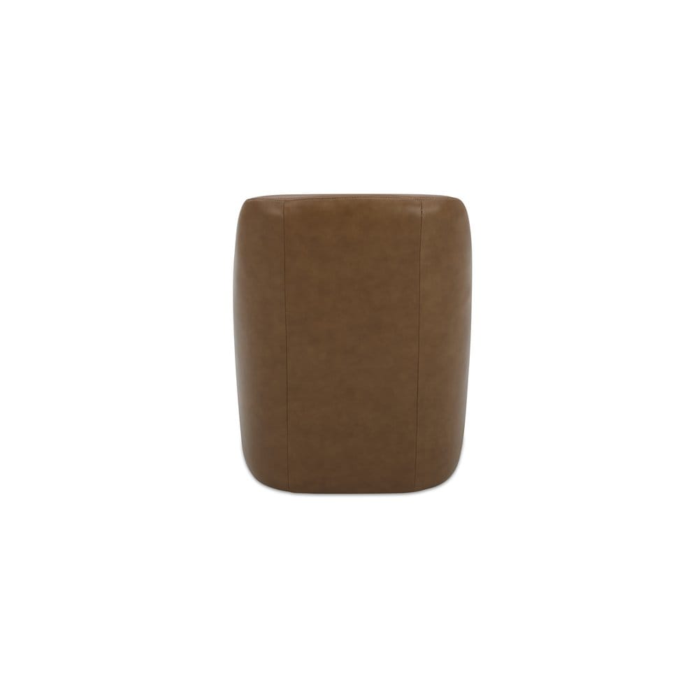 Moes Home - Maisie Rolling Dining Chair Tan Leather - KQ-1045-40-USA view 4