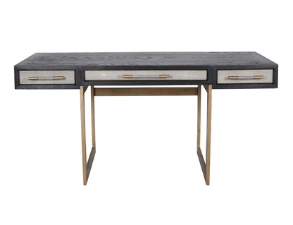Moes Home - Mako Desk in Black Wood - VL-1053-15 veiw 1