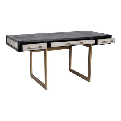 Moes Home - Mako Desk in Black Wood - VL-1053-15 veiw 2