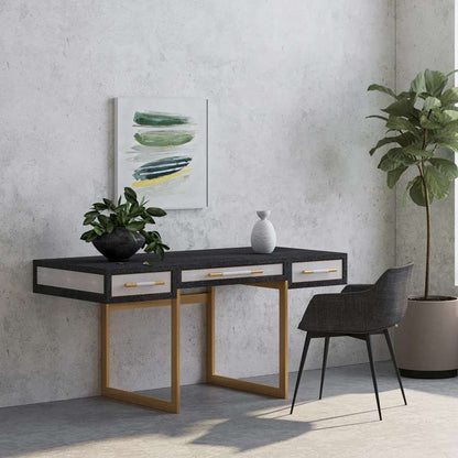 Moes Home - Mako Desk in Black Wood - VL-1053-15 veiw 4