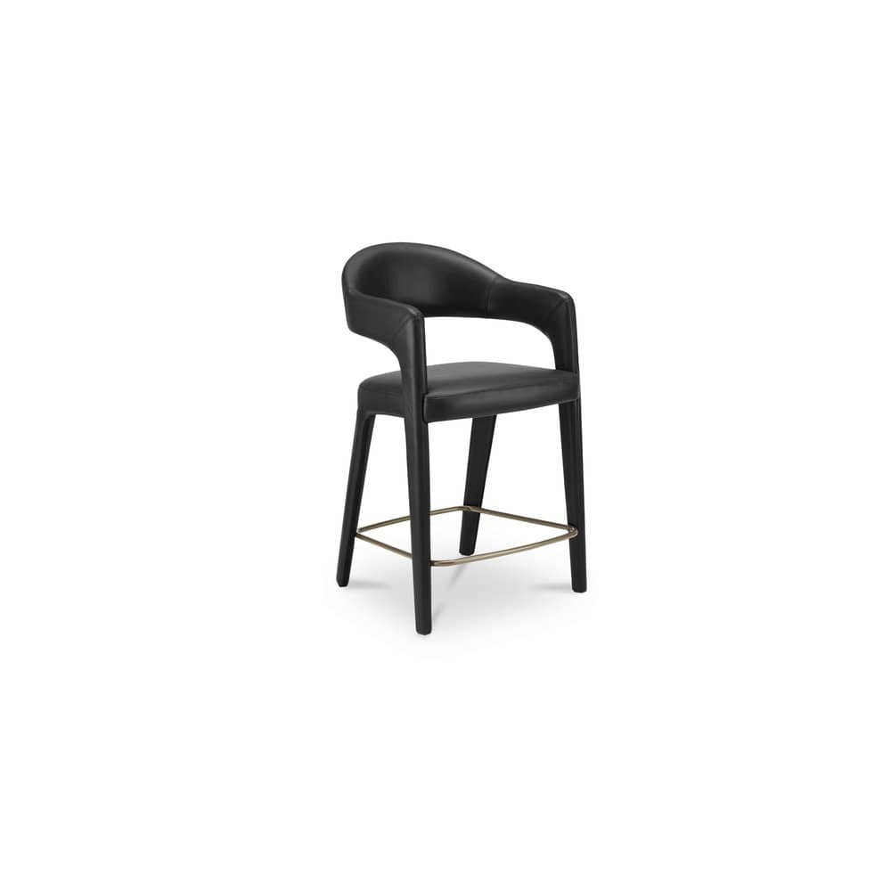 Moes Home - Martens Counter Stool Black Leather - YM-1010-02 view 3