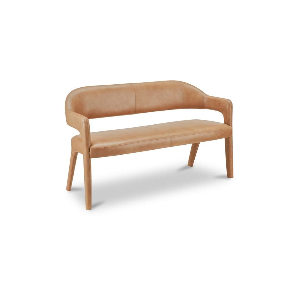 Moes Home - Martens Dining Bench Tan Leather - YM-1032-03 view 2