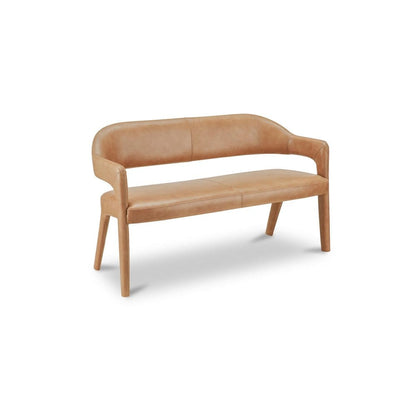 Moes Home - Martens Dining Bench Tan Leather - YM-1032-03 view 2