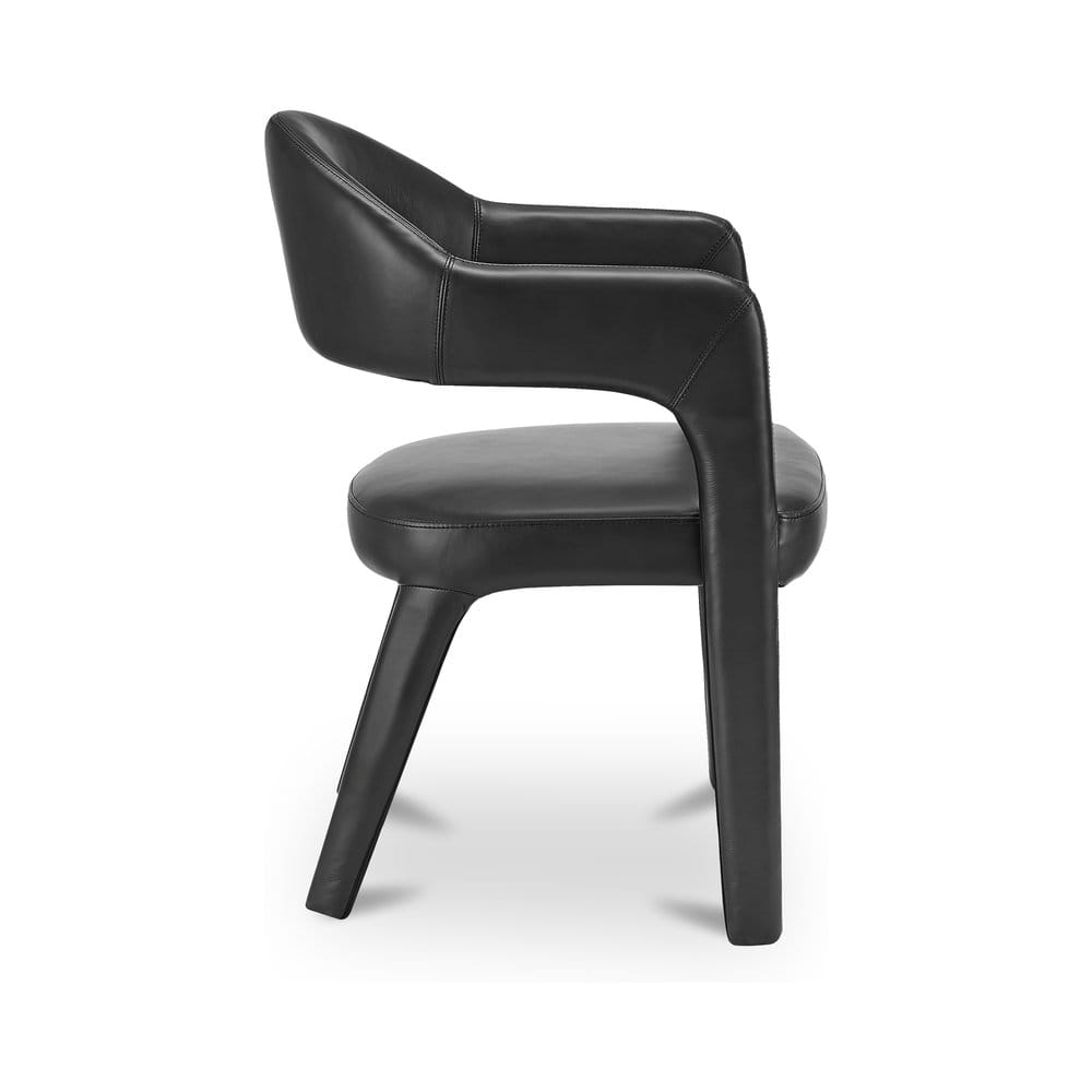 Moes Home - Martens Dining Chair Black Leather - YM-1009-02 view 4