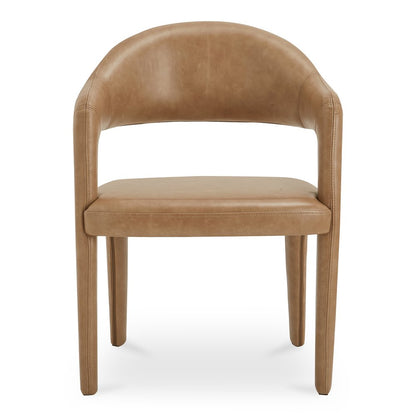 Moes Home - Martens Dining Chair Brown Leather - YM-1009-03 view 2