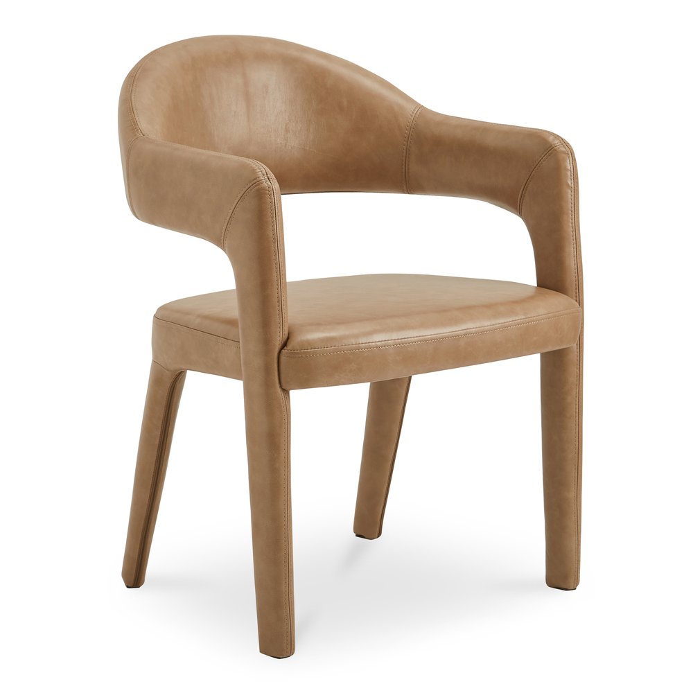 Moes Home - Martens Dining Chair Brown Leather - YM-1009-03 view 3
