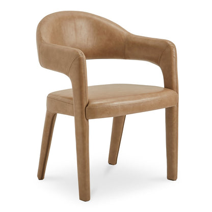 Moes Home - Martens Dining Chair Brown Leather - YM-1009-03 view 3