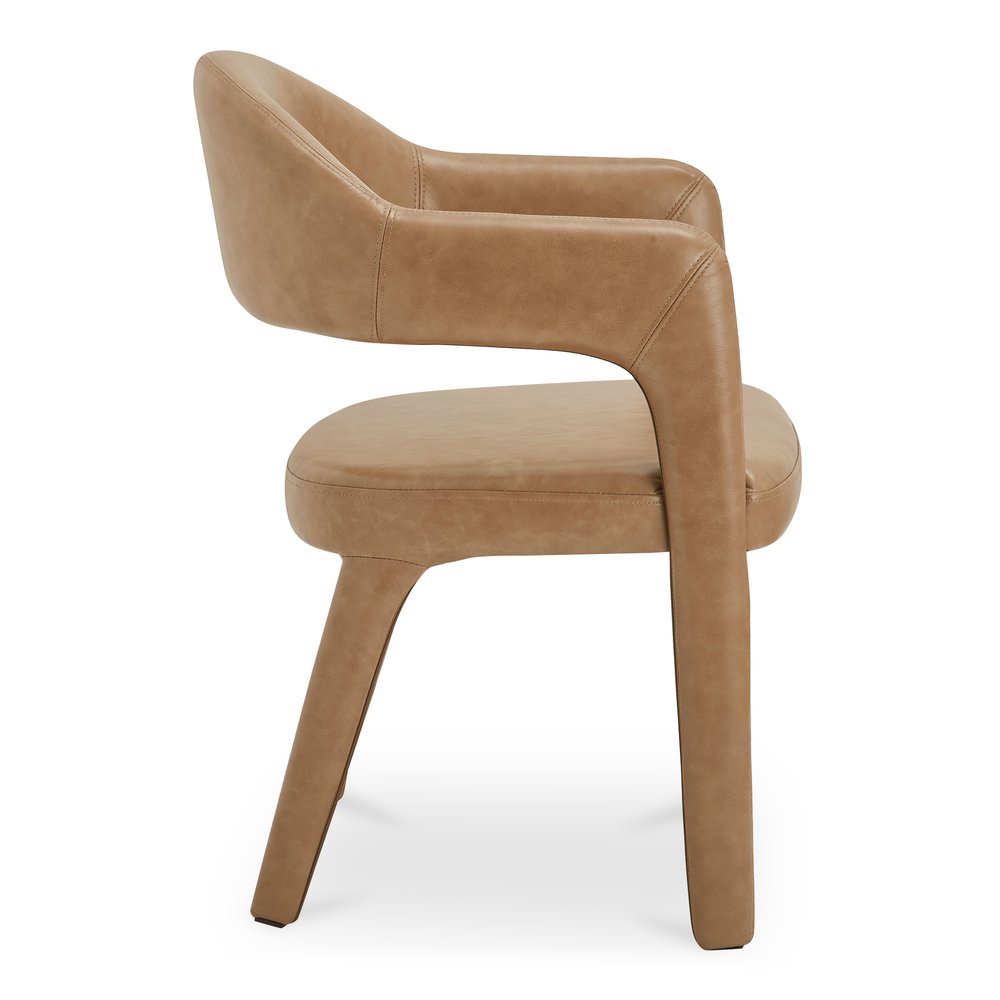 Moes Home - Martens Dining Chair Brown Leather - YM-1009-03 view 4